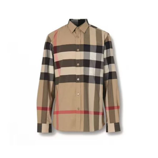 Burberry Check Stretch Cotton Poplin Shirt AA80040006