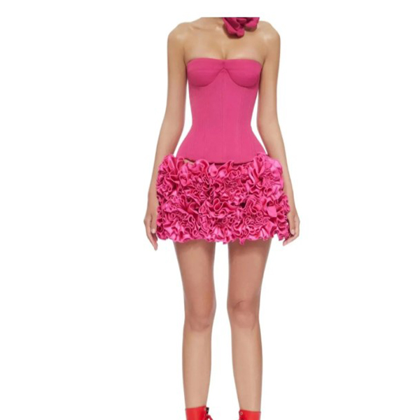 CLEGG PINK CORSET FLOWER TWO-PIECE SET AB90084001