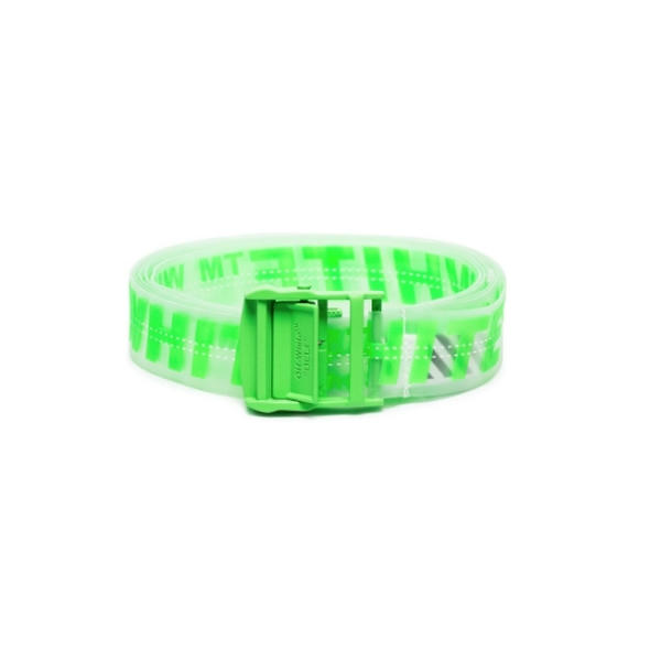 OFF-WHITE Industrial Logo Rubber Belt Green DO58203008