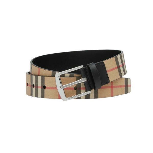 Burberry Vintage Check And Leather Belt Archive Beige/Black DA50210001