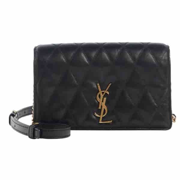 Yves Saint Laurent CROSSBODY ANGIE QUILTED LAMBSKIN BLACK LEATHER SHOULDER BAG BO90027012