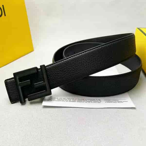 Fendi Brand Plaque Reversible Leather Belt DO60242003