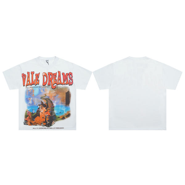Vale Live White Ink Direct Spray Pure Cotton Trendy T-shirt AO55108040