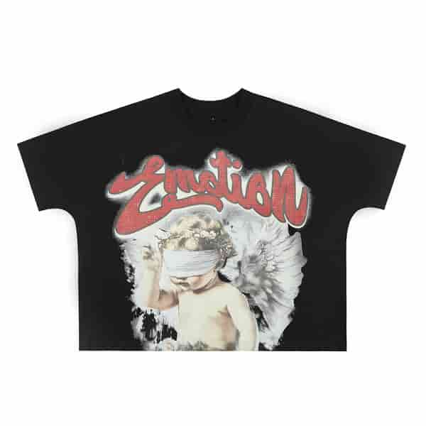 MIXED EMOTION Retro Letter Angel T-shirt AO58117009