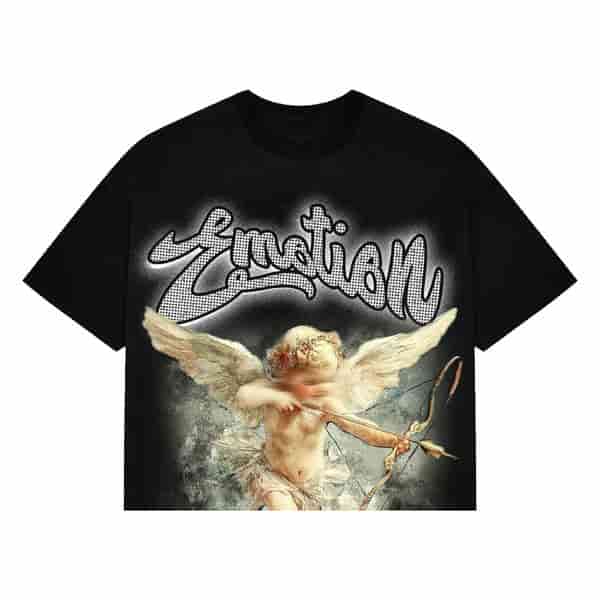 MIXED EMOTION Vintage Oil Painting Cupid T-shirt AO58117023
