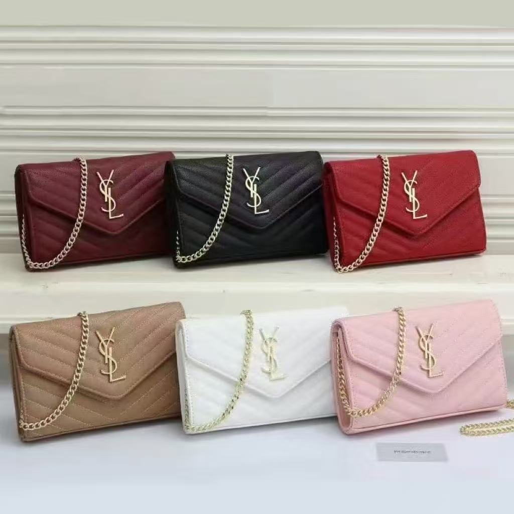 Yves Saint Laurent CASSANDRE ENVELOPE CHAIN WALLET IN LAMBSKIN BB65027002