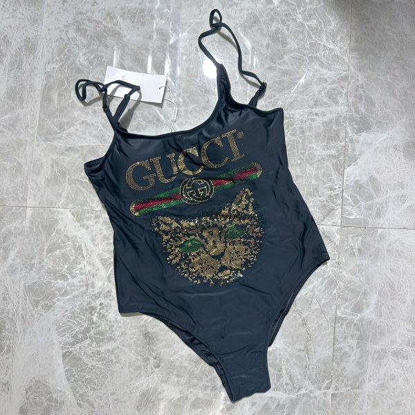 Gucci Embellished Mystic Cat One-Piece Swimsuit AO70056049