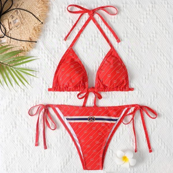 Gucci GG Terrycloth Geometric-Print Bikini AO65056016